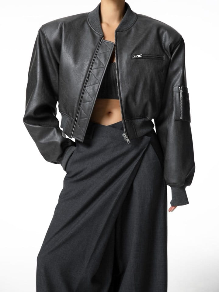 Paper Moon - Korean Women Fashion - #womensfashion - asymmetry pin tuck wide maxi trousers - 2