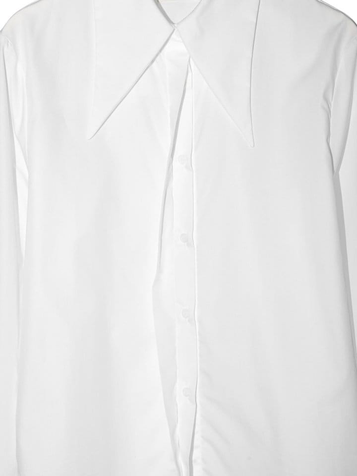 Paper Moon - Korean Women Fashion - #womensfashion - point collar maxi sleeved button down slim shirt - 5