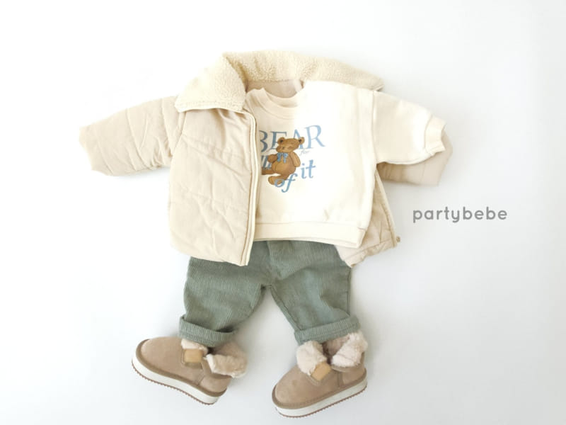 Party Kids - Korean Children Fashion - #childofig - Ribbon Bear Sweatshirt - 3
