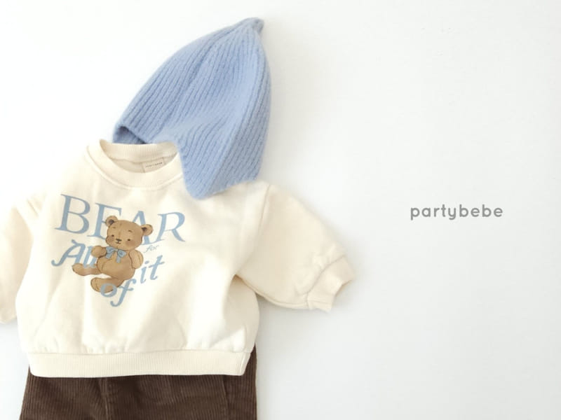 Party Kids - Korean Children Fashion - #minifashionista - Ribbon Bear Sweatshirt