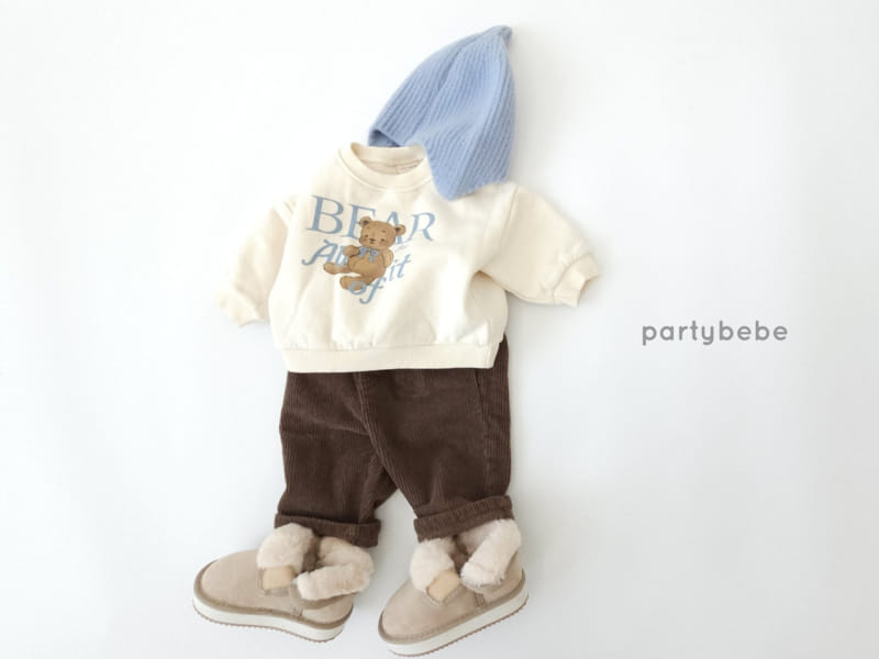 Party Kids - Korean Children Fashion - #prettylittlegirls - Ribbon Bear Sweatshirt - 2