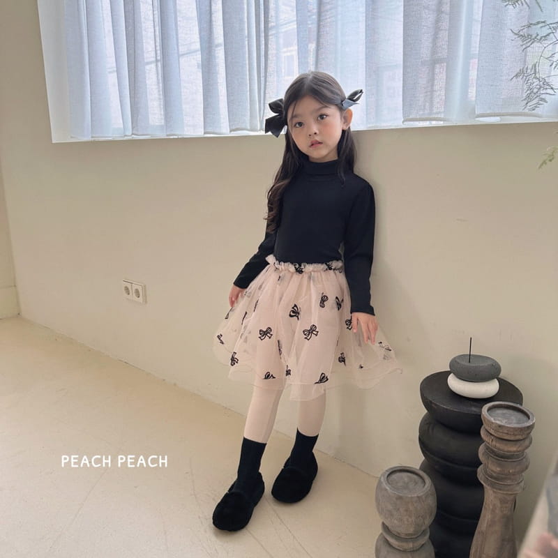 Peach Peach - Korean Children Fashion - #Kfashion4kids - Ribbon Tutu Skirt Leggings - 7