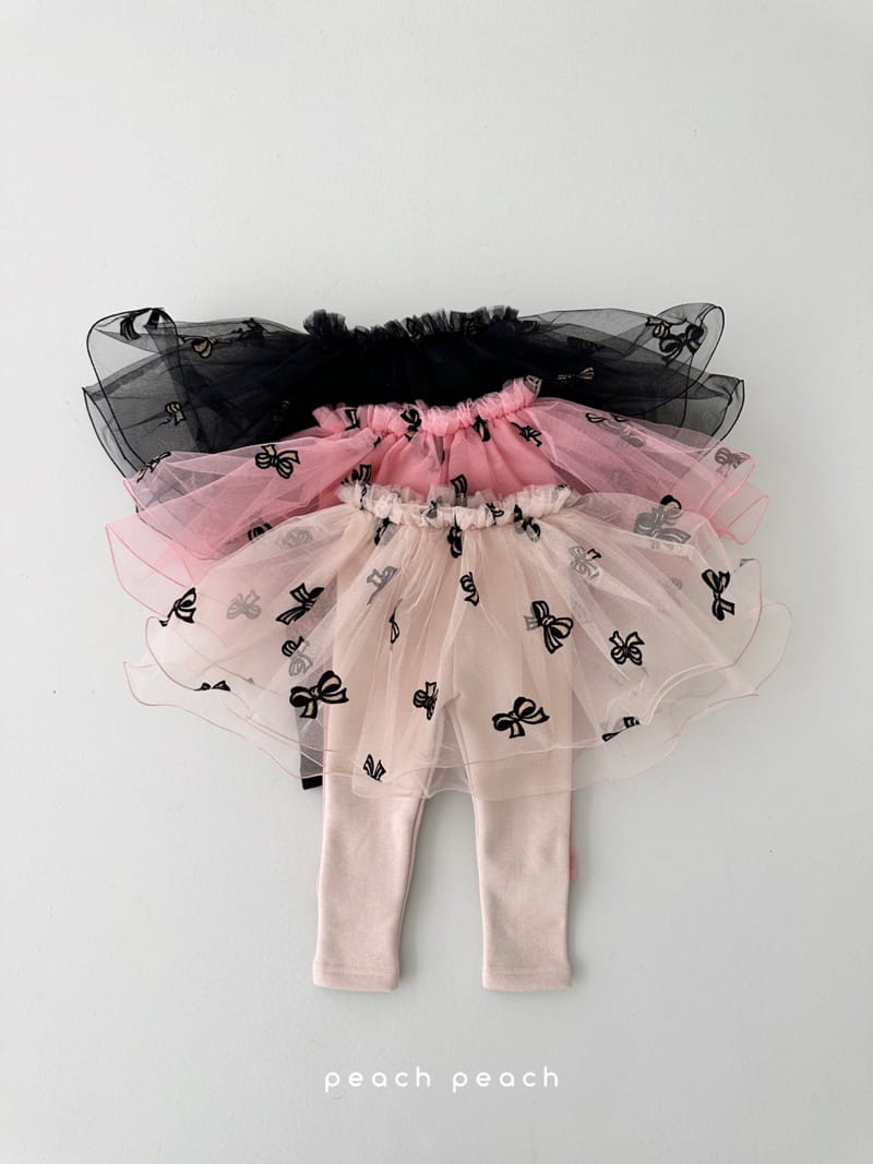 Peach Peach - Korean Children Fashion - #designkidswear - Ribbon Tutu Skirt Leggings