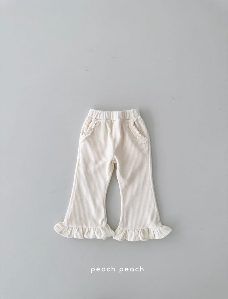 Peach Peach - Korean Children Fashion - #kidsshorts - Gremy Rib Pants - 3