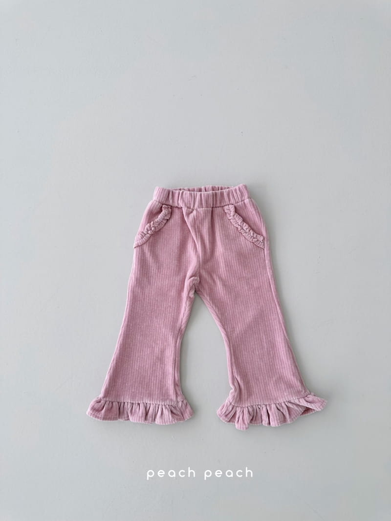 Peach Peach - Korean Children Fashion - #kidsshorts - Gremy Rib Pants - 4