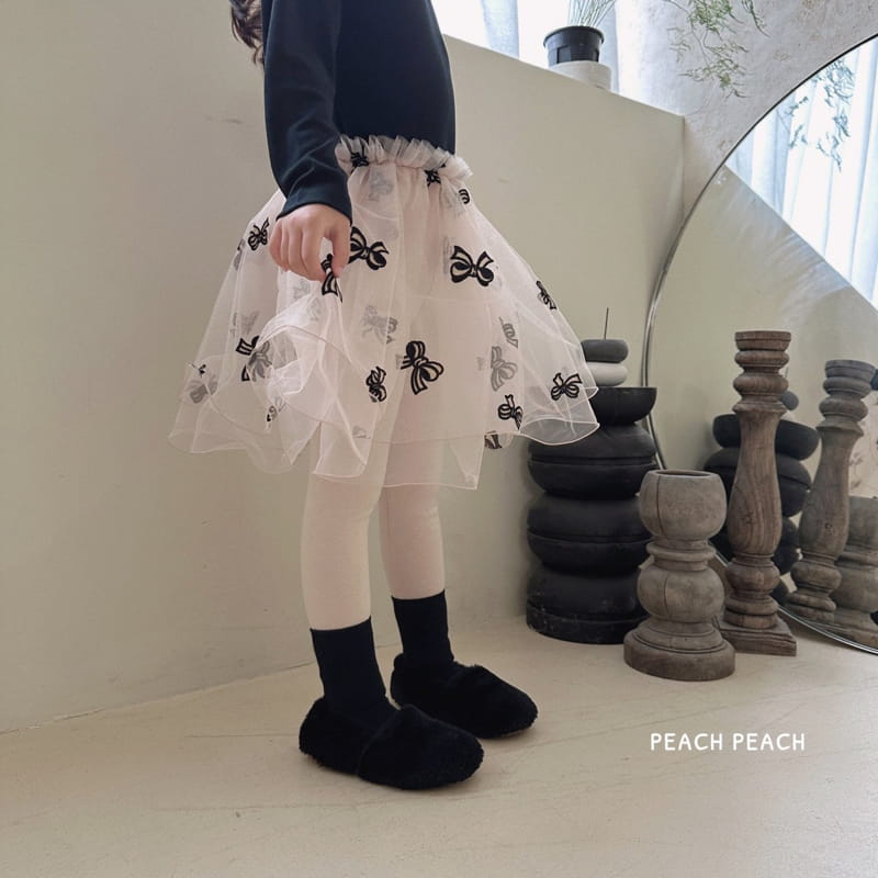 Peach Peach - Korean Children Fashion - #minifashionista - Ribbon Tutu Skirt Leggings - 10