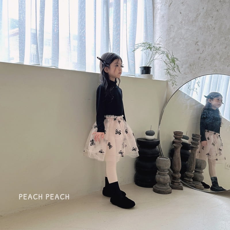 Peach Peach - Korean Children Fashion - #prettylittlegirls - Ribbon Tutu Skirt Leggings - 11