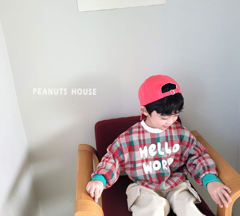 Peanuts - Korean Children Fashion - #magicofchildhood - Check Knit Tee - 2