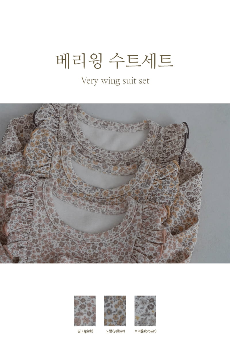 Peekaboo - Korean Baby Fashion - #babyoninstagram - Berry Wing Bodysuit Set
