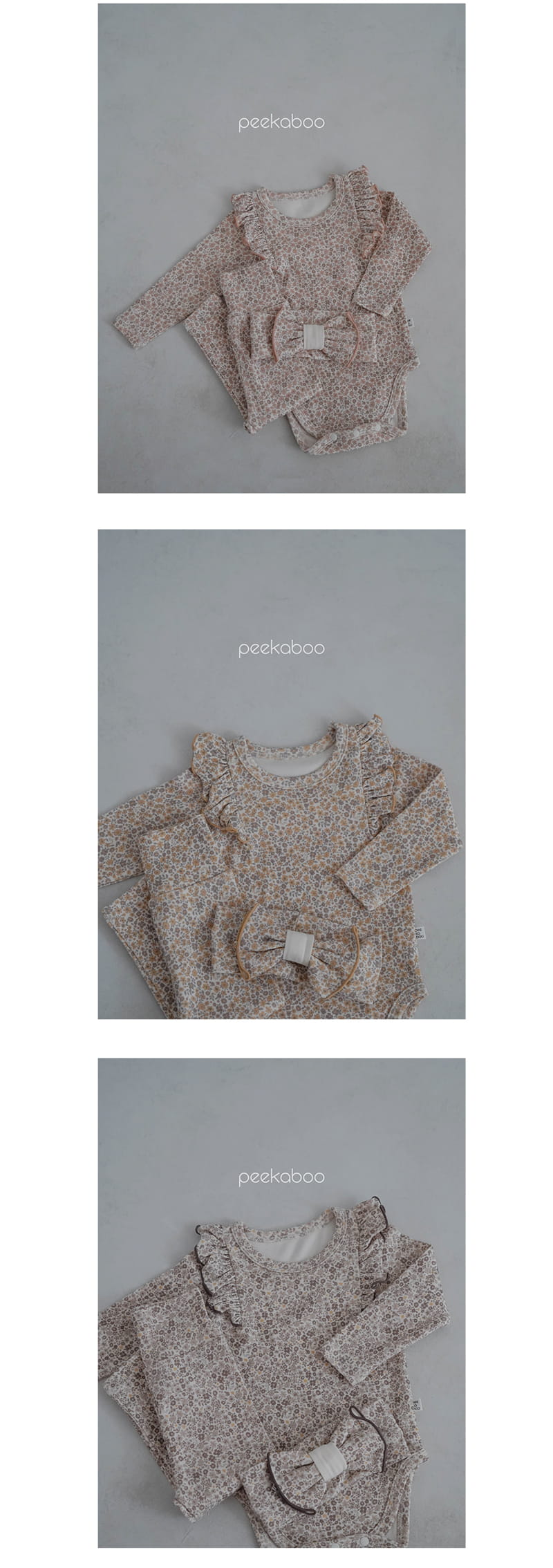 Peekaboo - Korean Baby Fashion - #onlinebabyboutique - Berry Wing Bodysuit Set - 6