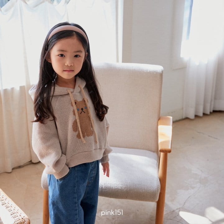 Pink151 - Korean Children Fashion - #childofig - Teddy Knit Crop Hoody Tee - 2