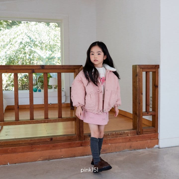 Pink151 - Korean Children Fashion - #childrensboutique - Ribbon Heart Padding Jumper