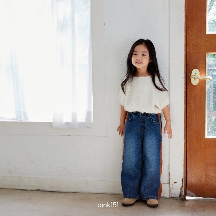 Pink151 - Korean Children Fashion - #childrensboutique - Pearl Short Sleeves Knit Tee - 4