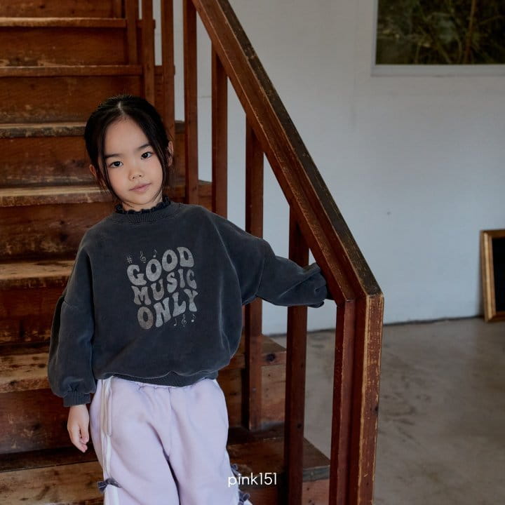 Pink151 - Korean Children Fashion - #magicofchildhood - Good Music Dyeing Sweatshirt - 2