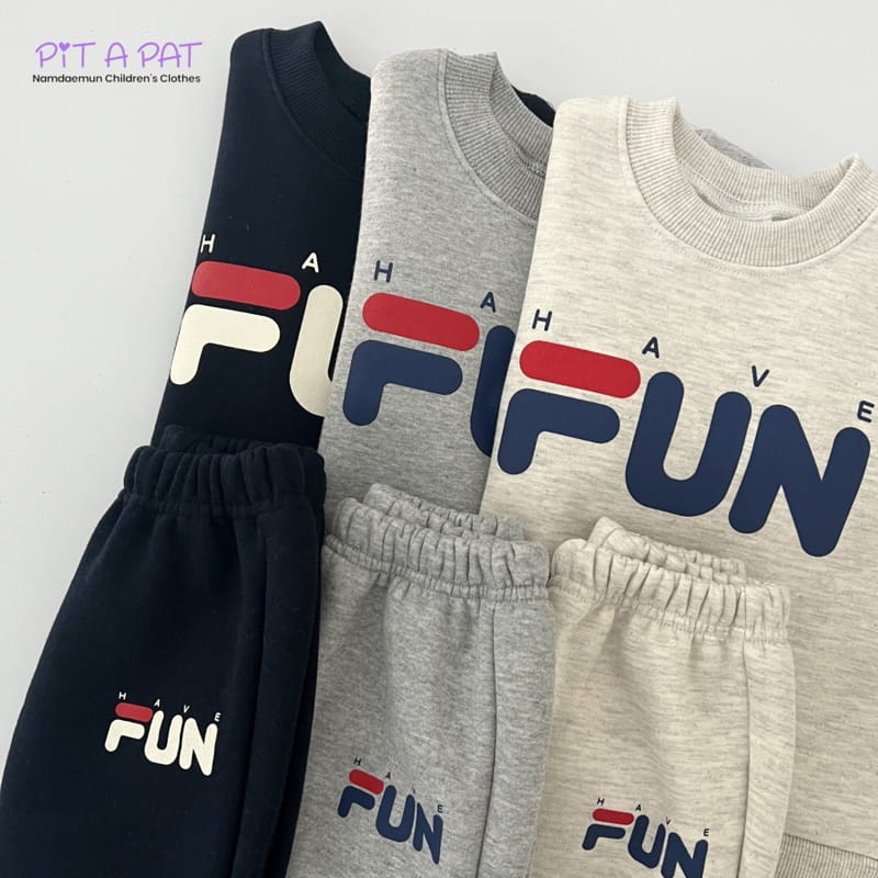 Pitapat - Korean Children Fashion - #todddlerfashion - Have Fun Top Bottom Set