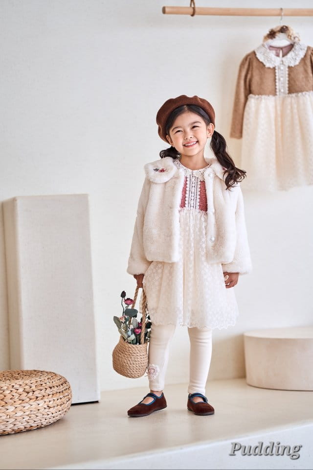 Pudding - Korean Children Fashion - #Kfashion4kids - Mink Embroidery Coat - 12