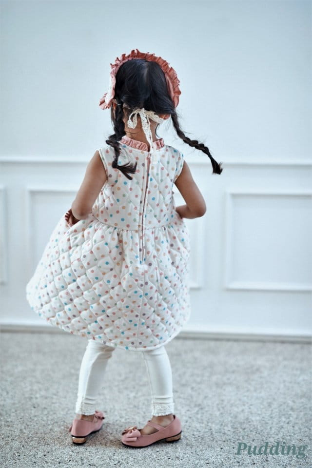 Pudding - Korean Children Fashion - #Kfashion4kids - Quilting One-piece - 7
