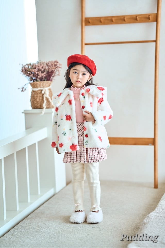 Pudding - Korean Children Fashion - #childrensboutique - Flower Coat - 6