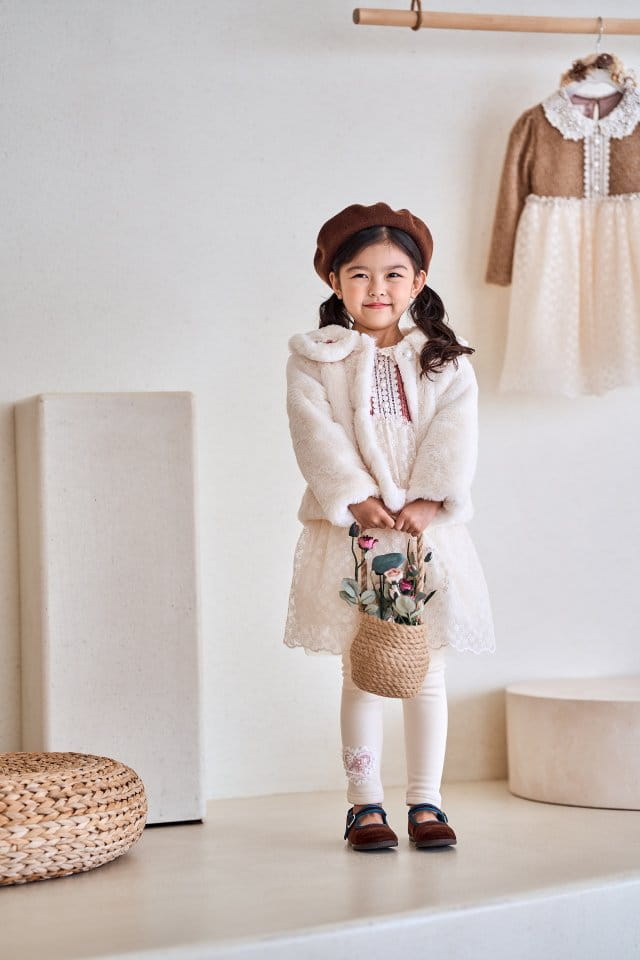 Pudding - Korean Children Fashion - #childrensboutique - Heart Leggings - 3