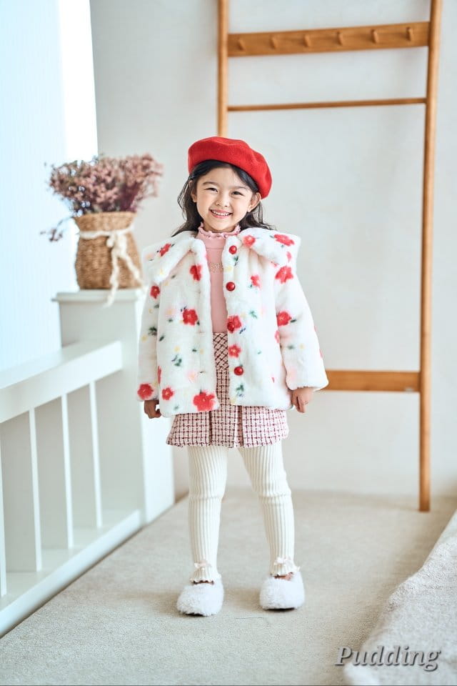 Pudding - Korean Children Fashion - #designkidswear - Flower Coat - 7