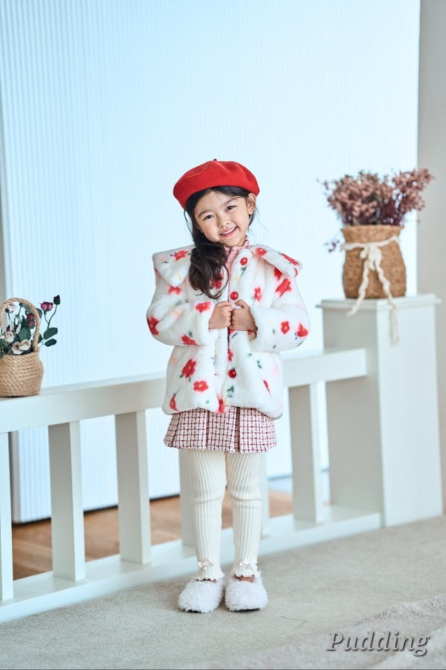 Pudding - Korean Children Fashion - #discoveringself - Flower Coat - 8