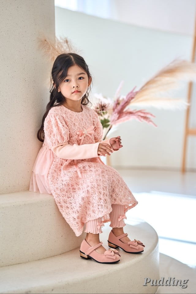 Pudding - Korean Children Fashion - #designkidswear - Waffle One-piece - 4