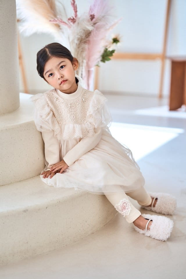 Pudding - Korean Children Fashion - #fashionkids - Heart Leggings - 6