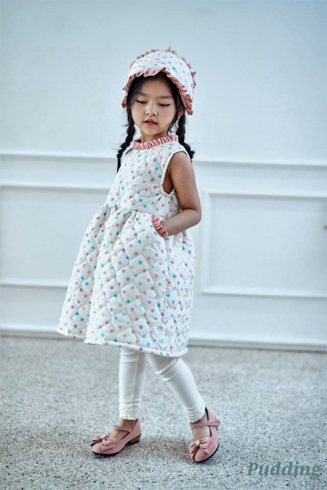 Pudding - Korean Children Fashion - #fashionkids - Quilting One-piece - 3