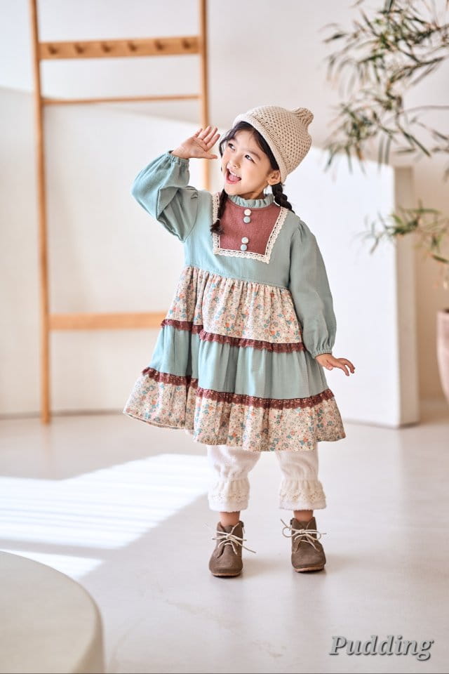 Pudding - Korean Children Fashion - #kidsshorts - Color One-piece - 2