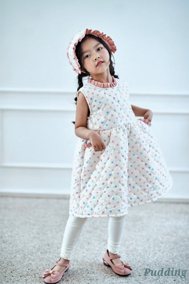 Pudding - Korean Children Fashion - #fashionkids - Quilting One-piece - 4