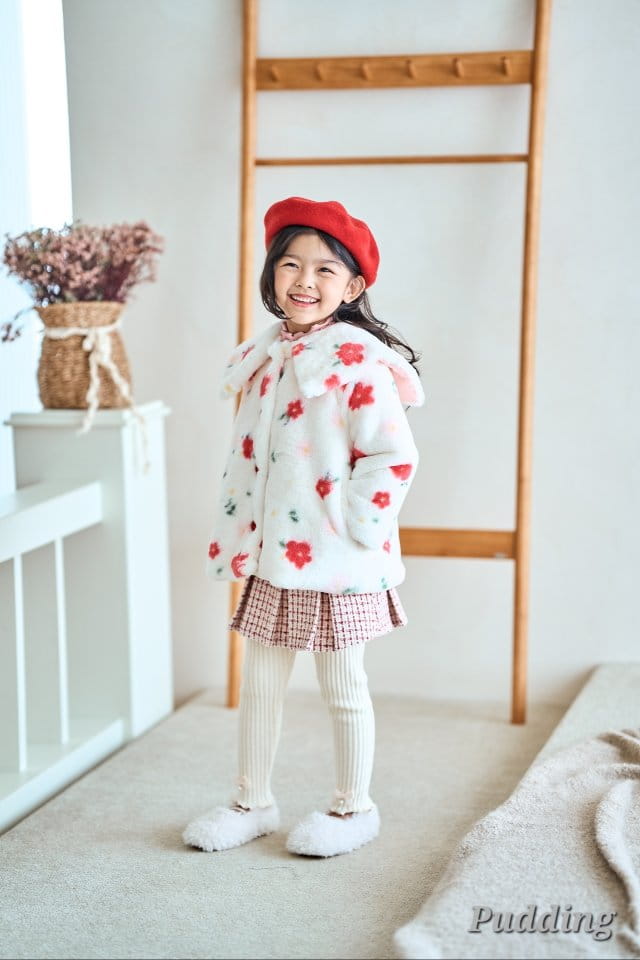 Pudding - Korean Children Fashion - #toddlerclothing - Flower Coat - 4