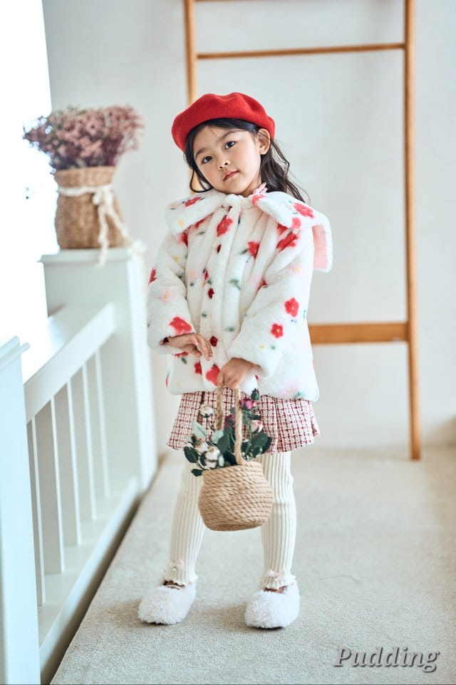 Pudding - Korean Children Fashion - #toddlerclothing - Flower Coat - 3