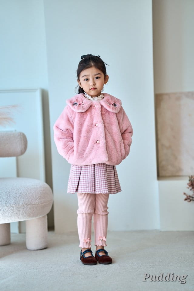 Pudding - Korean Children Fashion - #toddlerclothing - Mink Embroidery Coat - 2
