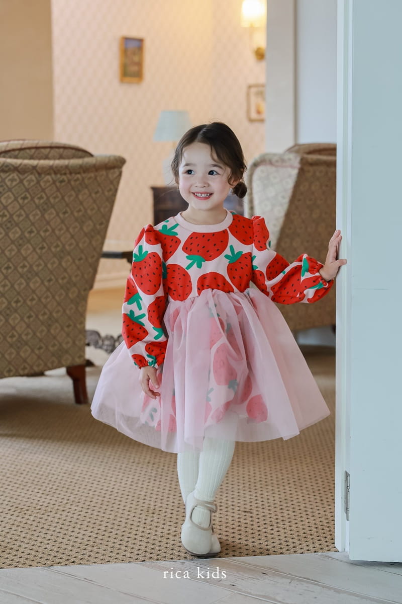 Rica - Korean Children Fashion - #discoveringself - Big Strawberry One-piece