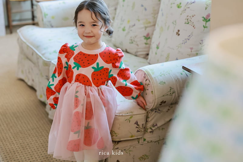 Rica - Korean Children Fashion - #fashionkids - Big Strawberry One-piece - 2