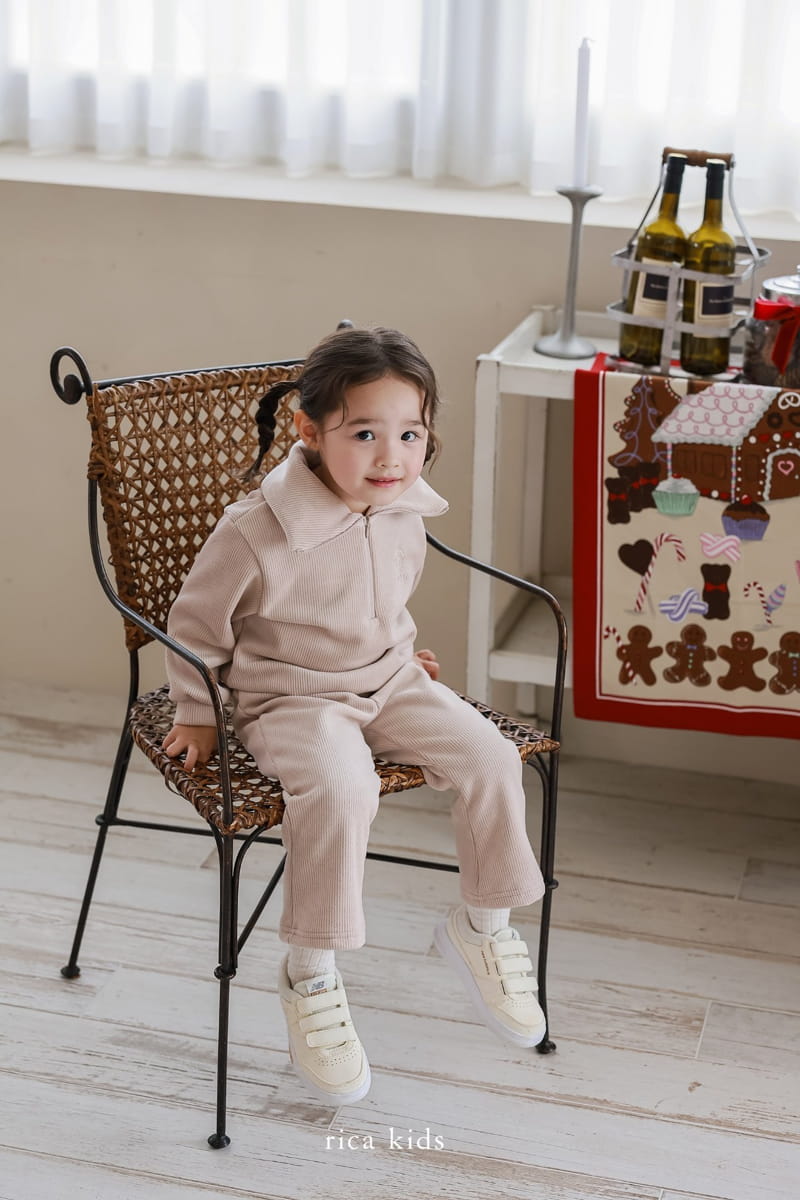 Rica - Korean Children Fashion - #fashionkids - Natural Top Bottom Set - 12