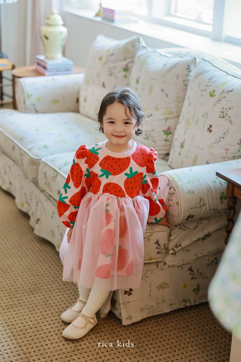 Rica - Korean Children Fashion - #kidsshorts - Big Strawberry One-piece - 3