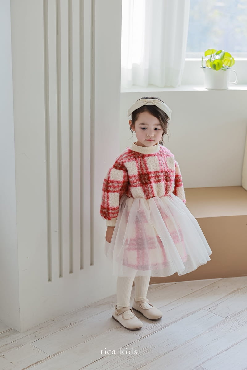 Rica - Korean Children Fashion - #kidsshorts - Check One-piece - 2