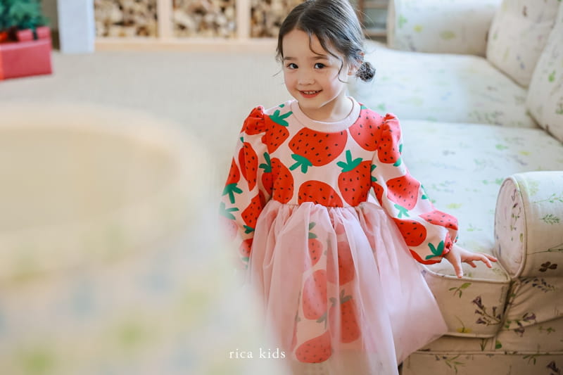 Rica - Korean Children Fashion - #kidsshorts - Big Strawberry One-piece - 4