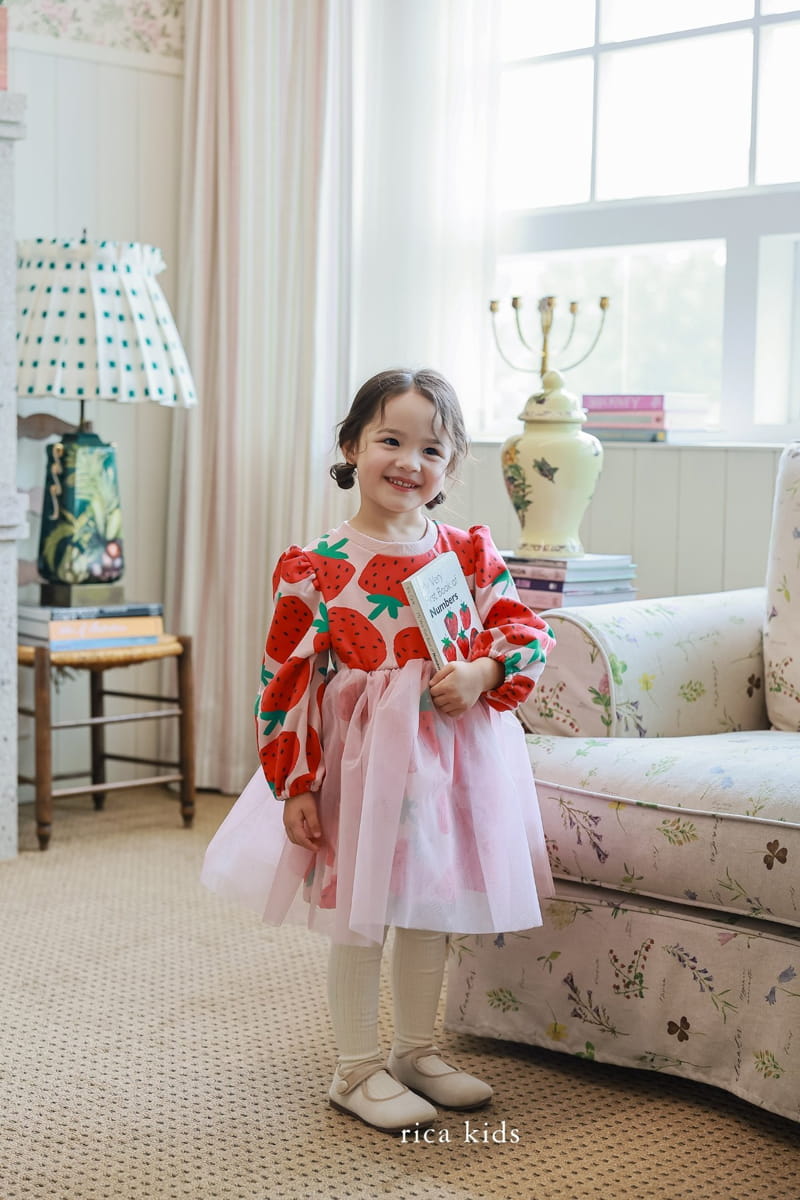 Rica - Korean Children Fashion - #littlefashionista - Big Strawberry One-piece - 7