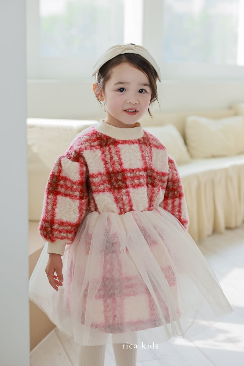 Rica - Korean Children Fashion - #littlefashionista - Check One-piece - 6