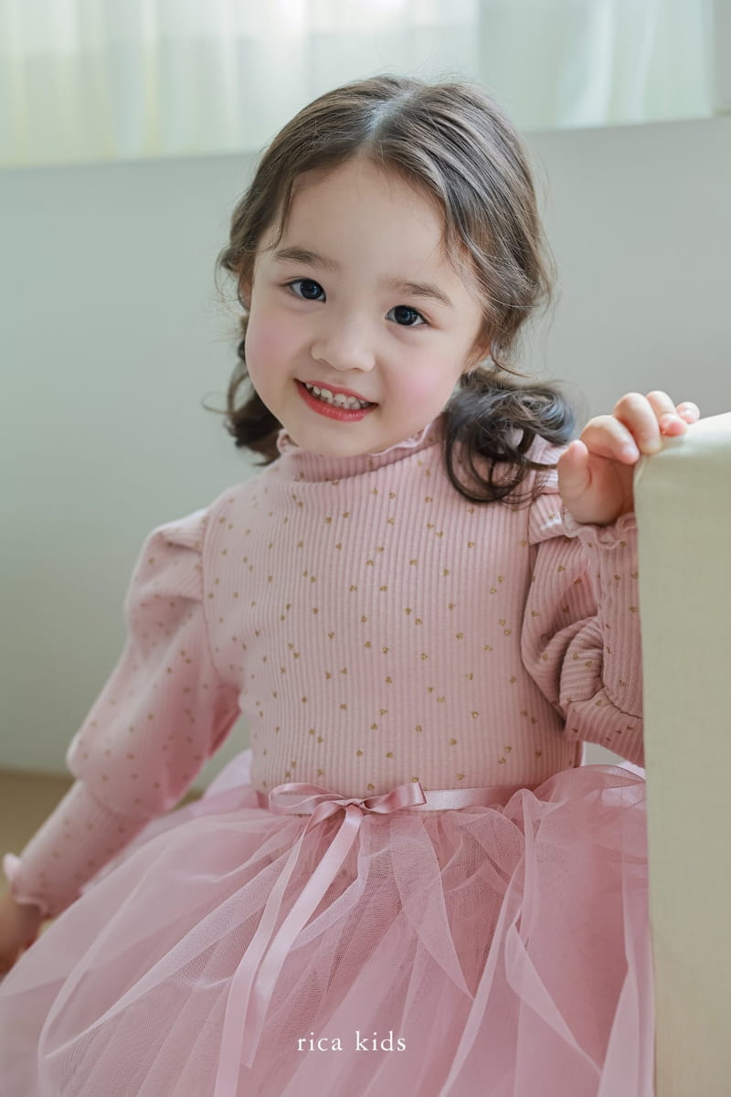 Rica - Korean Children Fashion - #magicofchildhood - Heart Sha One-piece - 9