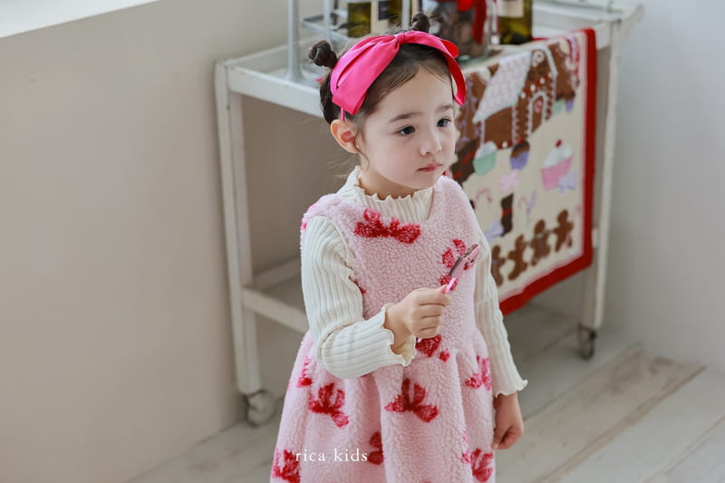 Rica - Korean Children Fashion - #magicofchildhood - Ribbon One-piece - 5