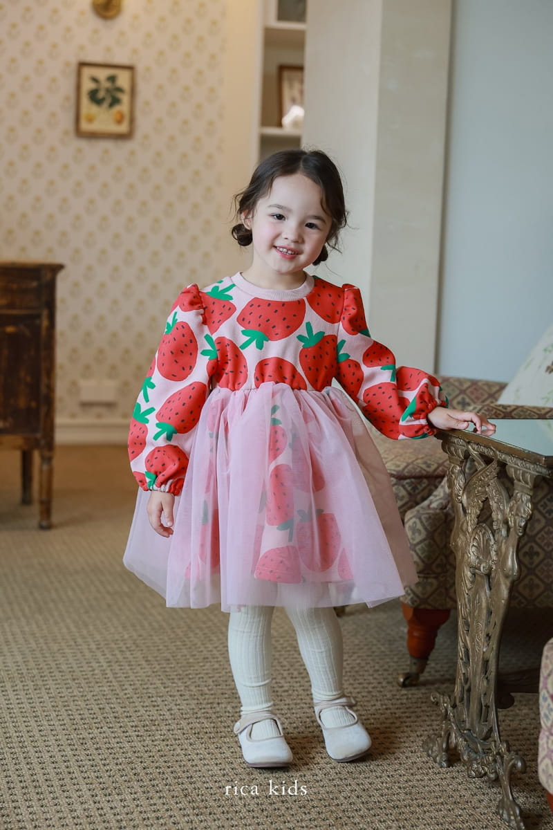 Rica - Korean Children Fashion - #minifashionista - Big Strawberry One-piece - 9