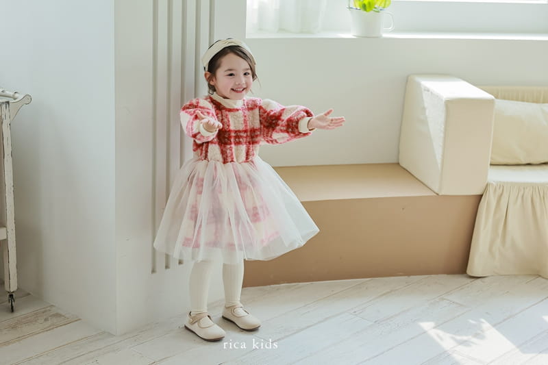 Rica - Korean Children Fashion - #prettylittlegirls - Check One-piece - 9