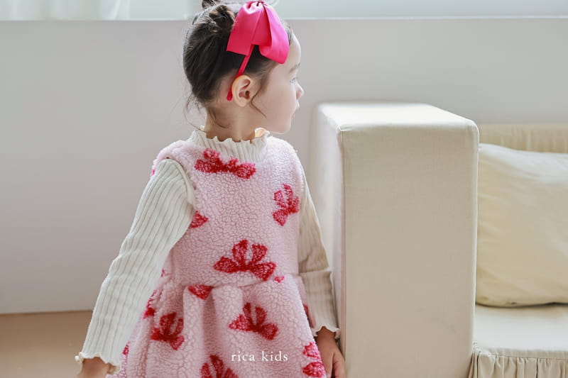 Rica - Korean Children Fashion - #stylishchildhood - Ribbon One-piece - 10