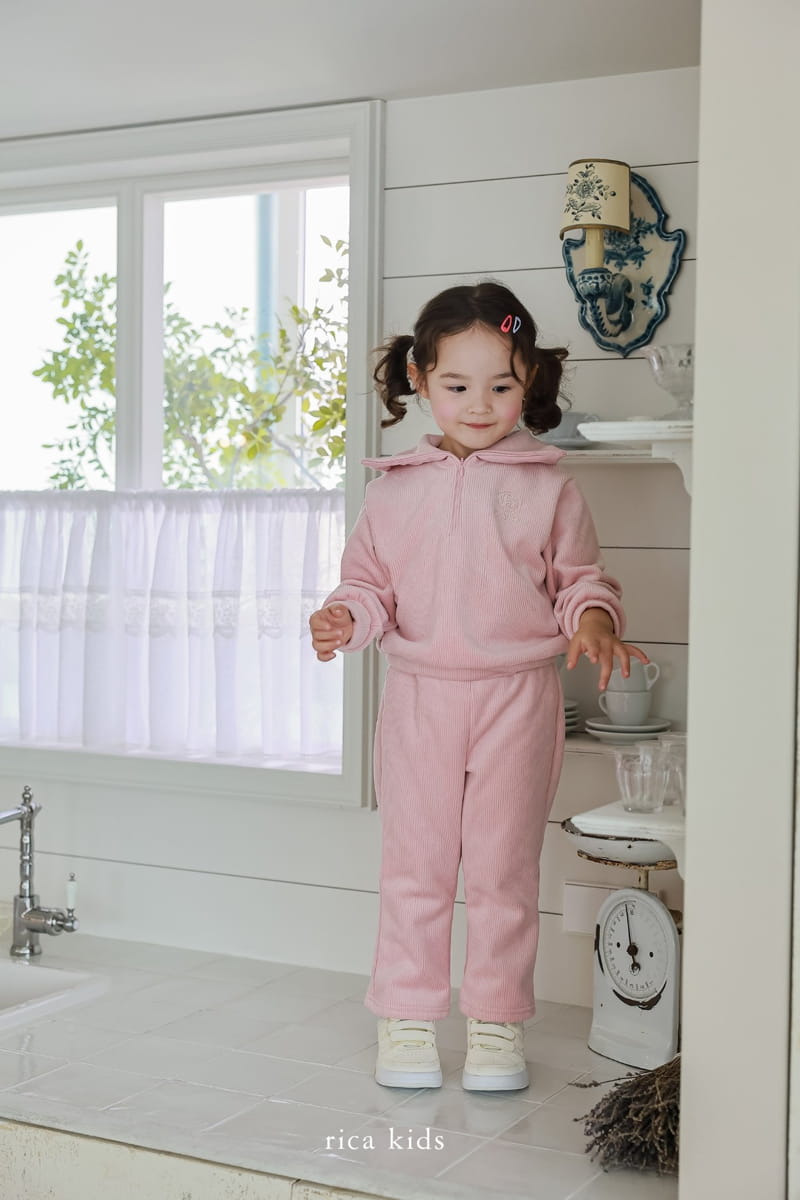 Rica - Korean Children Fashion - #toddlerclothing - Natural Top Bottom Set - 6