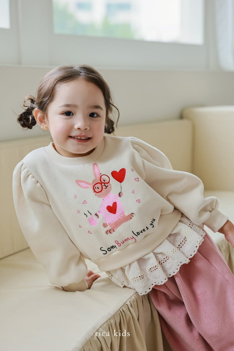 Rica - Korean Children Fashion - #toddlerclothing - Rabbit Lace Tee - 2