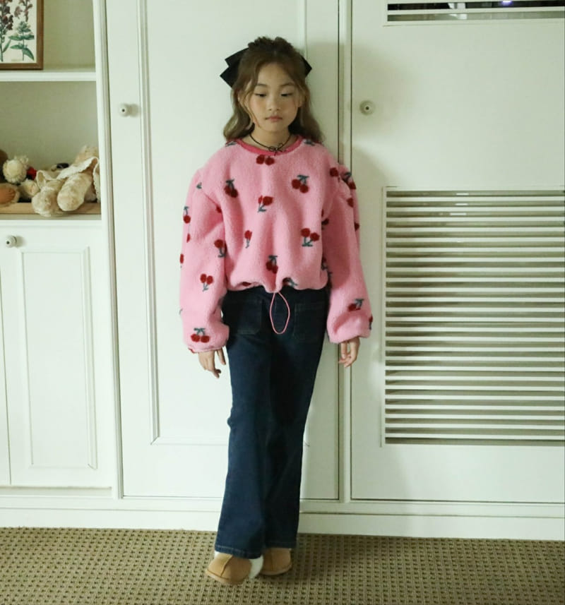 Sewing-B - Korean Children Fashion - #Kfashion4kids - Cherry Dumble Sweatshirt
