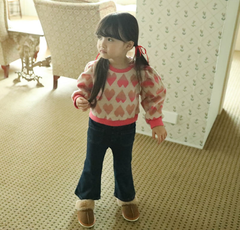 Sewing-B - Korean Children Fashion - #childofig - Heart Knit Sweatshirt - 7